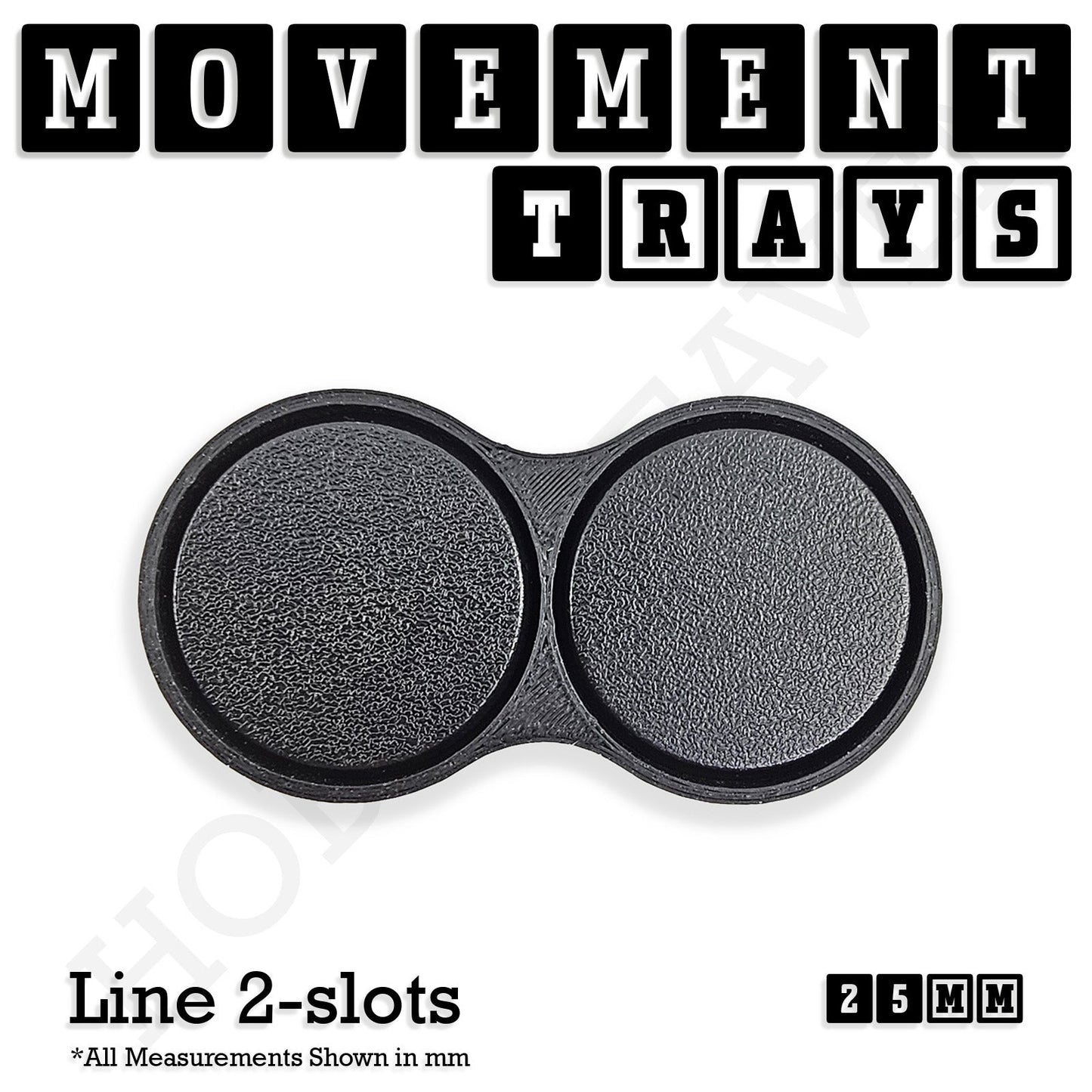25mm Movement Trays for Tabletop Games | Wargaming | Full Range