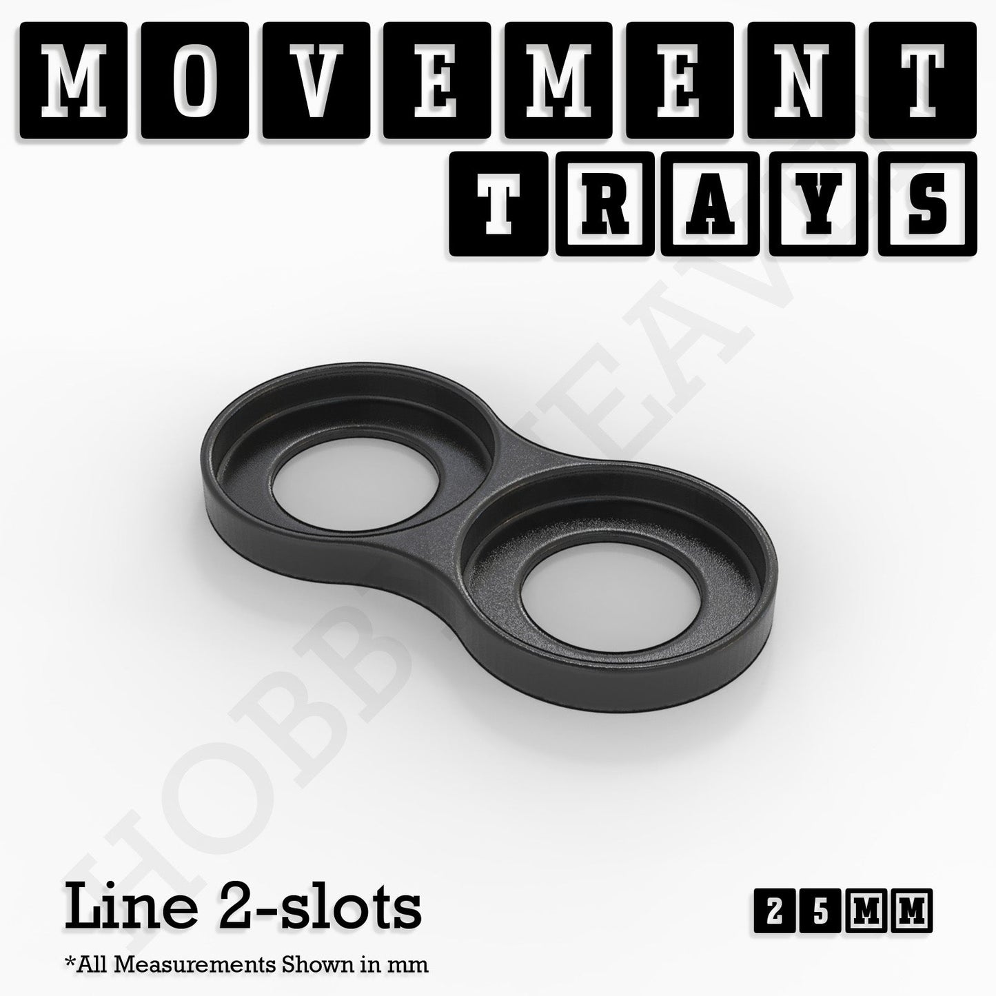 25mm Movement Trays for Tabletop Games | Wargaming | Full Range