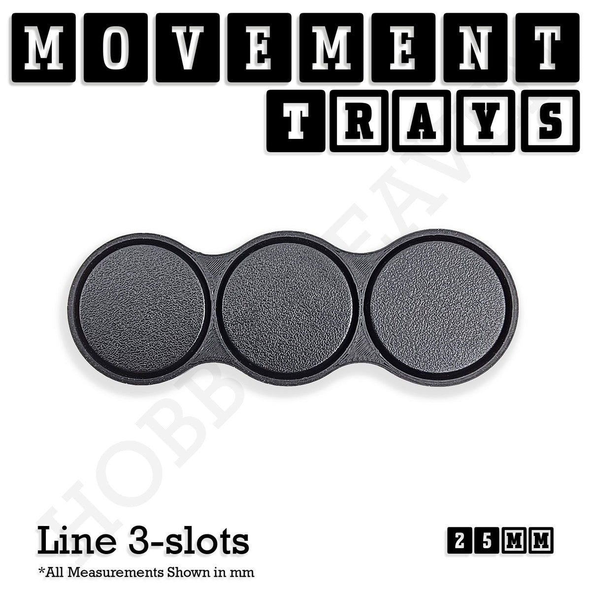 25mm Movement Trays for Tabletop Games | Wargaming | Full Range