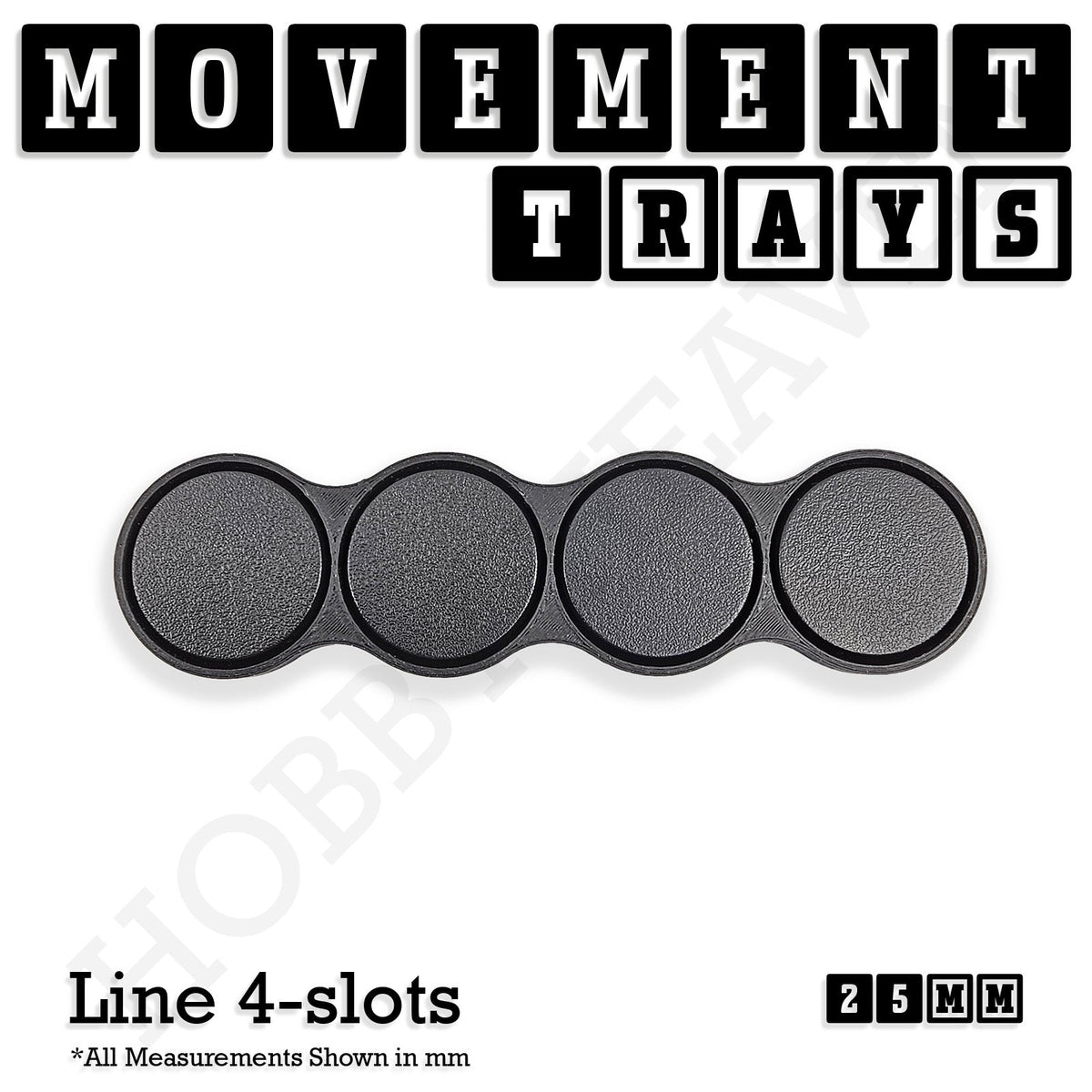 25mm Movement Trays for Tabletop Games | Wargaming | Full Range
