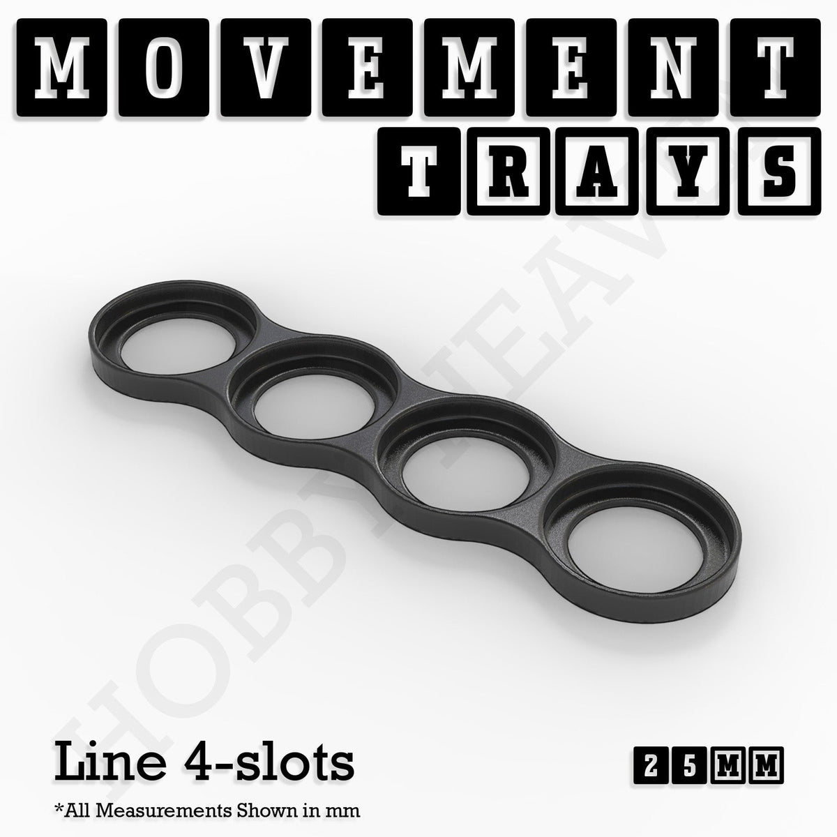 25mm Movement Trays for Tabletop Games | Wargaming | Full Range