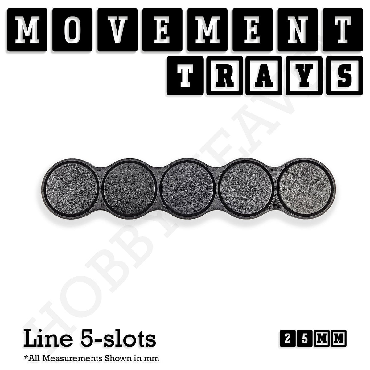 25mm Movement Trays for Tabletop Games | Wargaming | Full Range