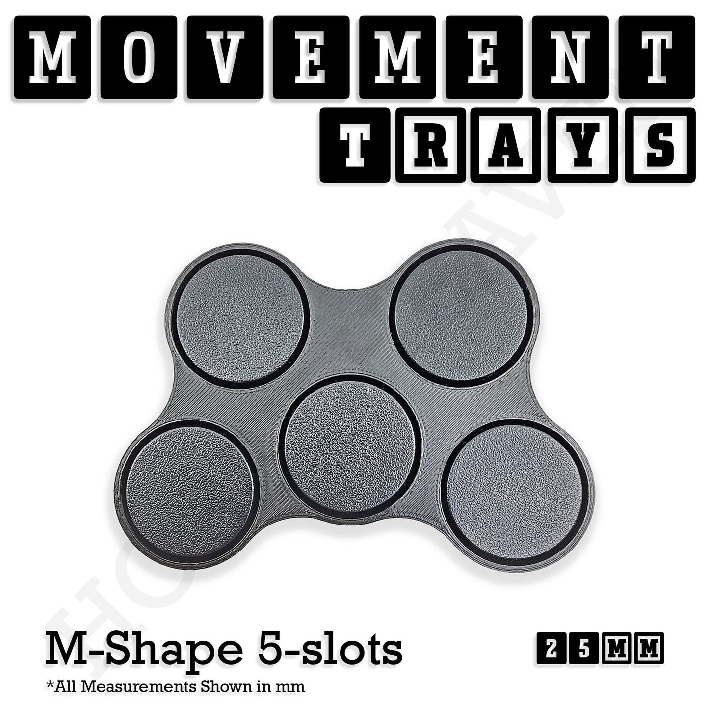 25mm Movement Trays for Tabletop Games | Wargaming | Full Range
