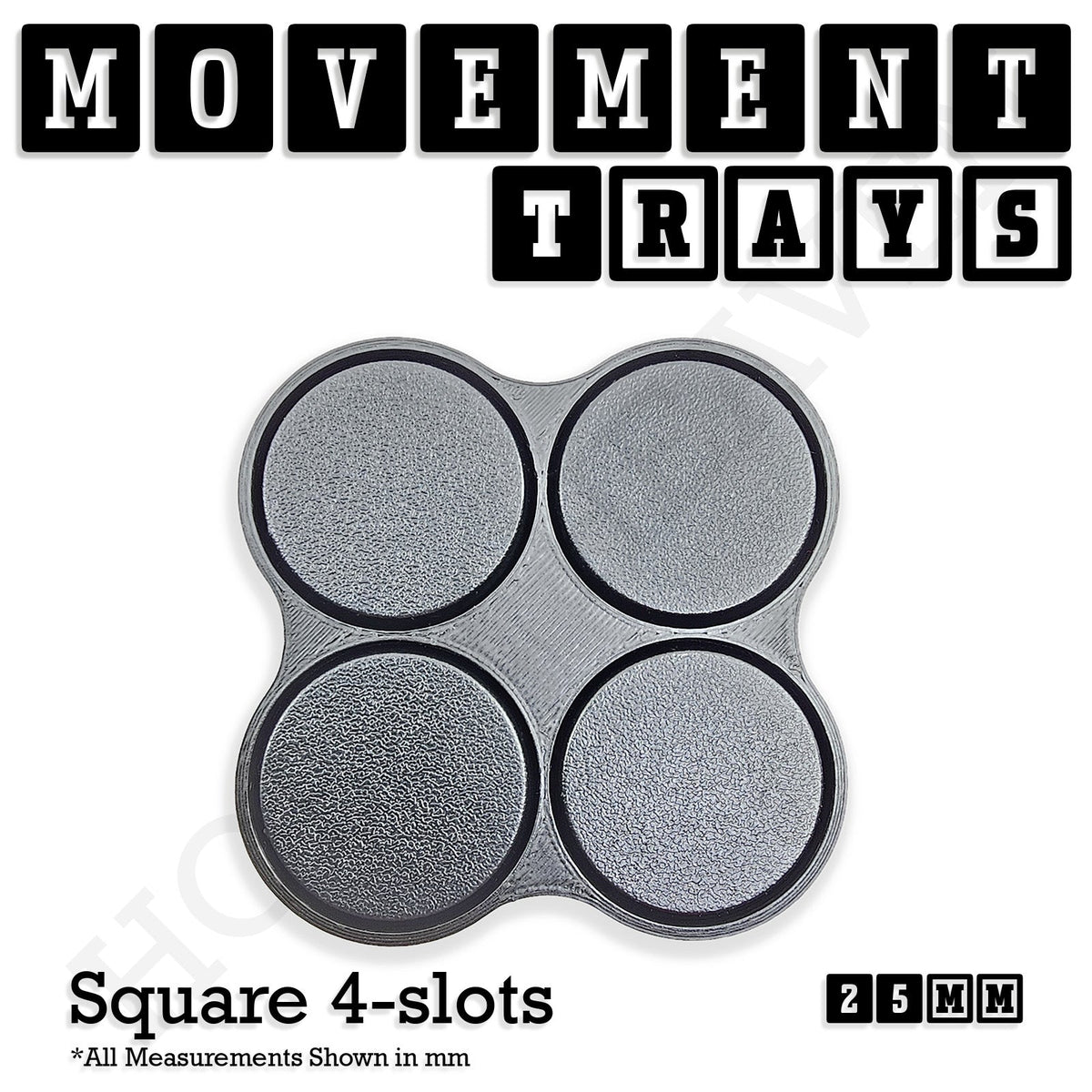 25mm Movement Trays for Tabletop Games | Wargaming | Full Range