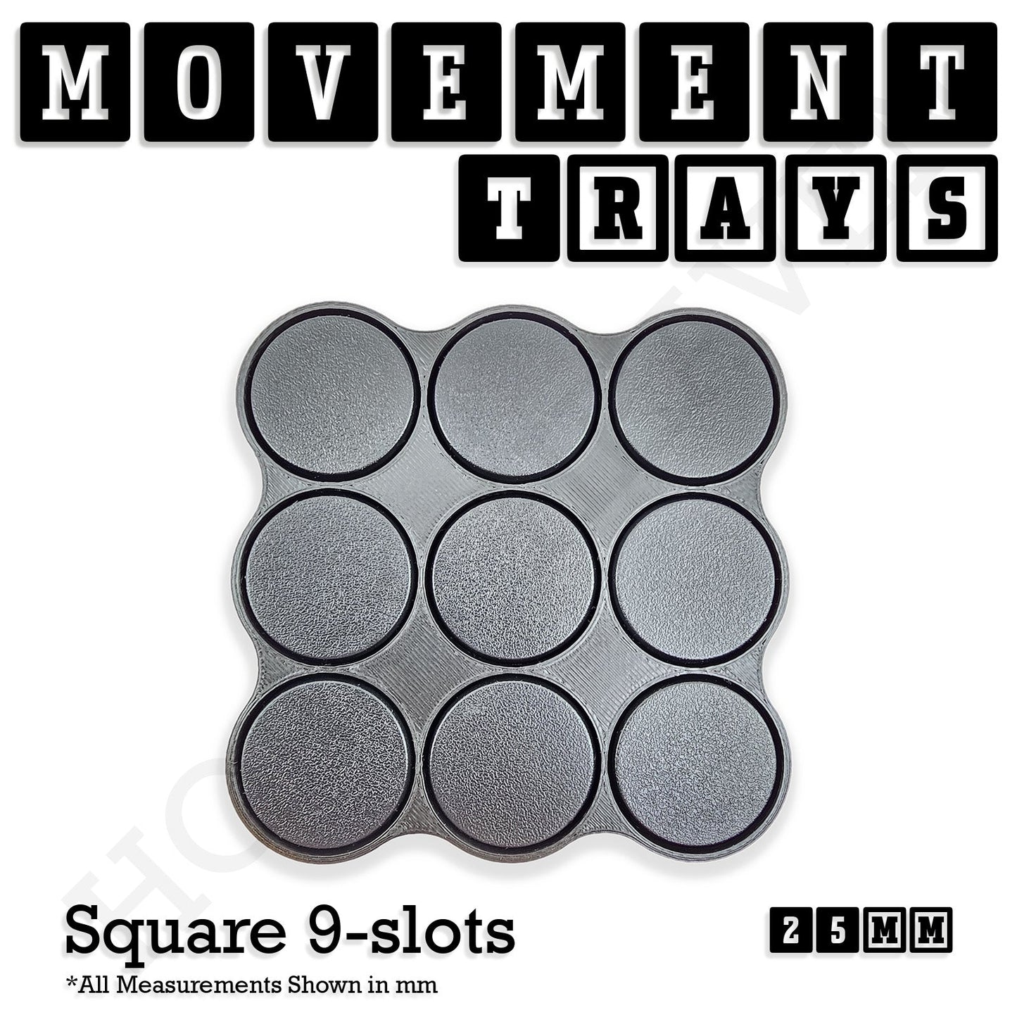 25mm Movement Trays for Tabletop Games | Wargaming | Full Range