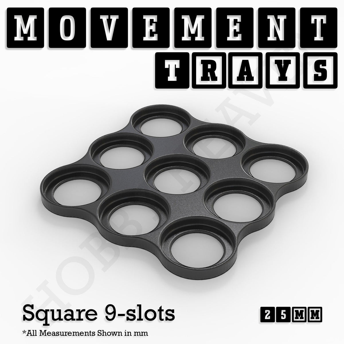 25mm Movement Trays for Tabletop Games | Wargaming | Full Range