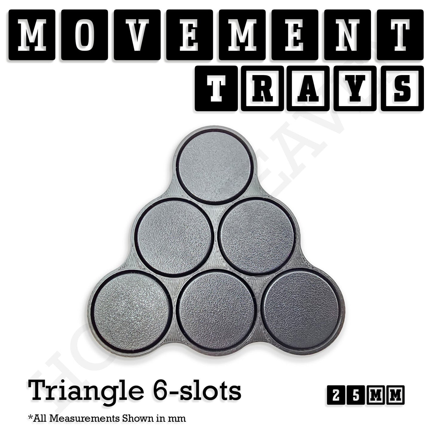 25mm Movement Trays for Tabletop Games | Wargaming | Full Range
