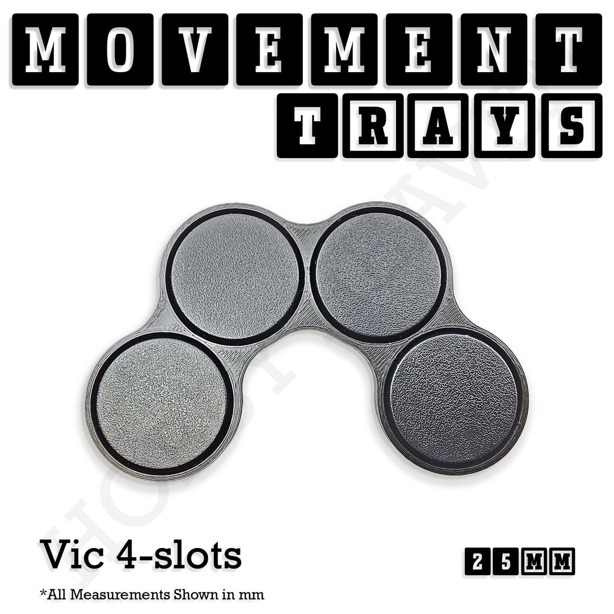 25mm Movement Trays for Tabletop Games | Wargaming | Full Range