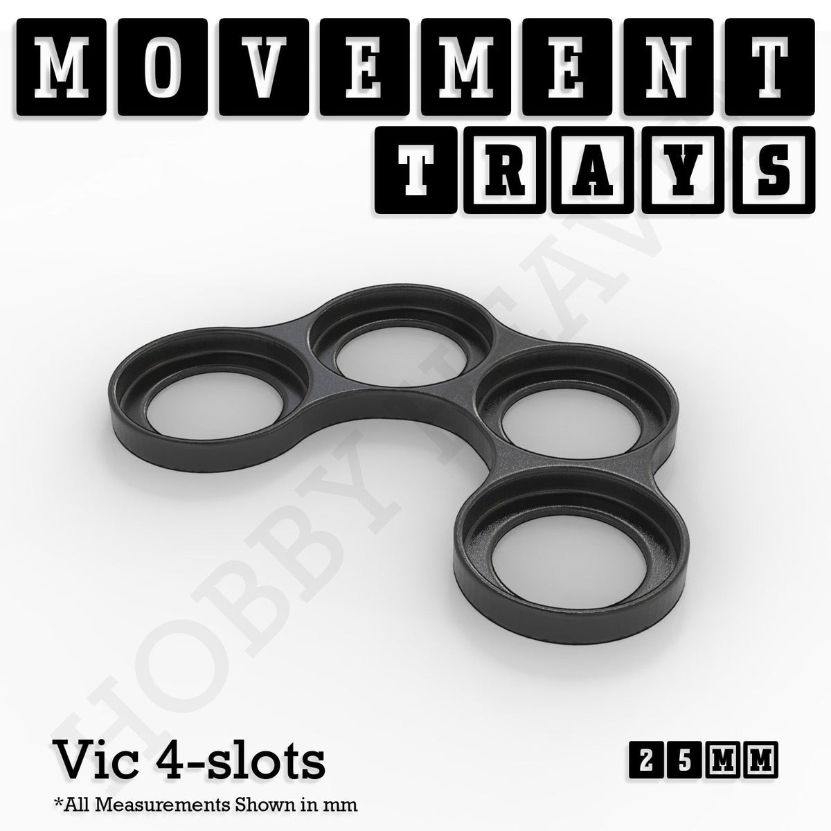 25mm Movement Trays for Tabletop Games | Wargaming | Full Range