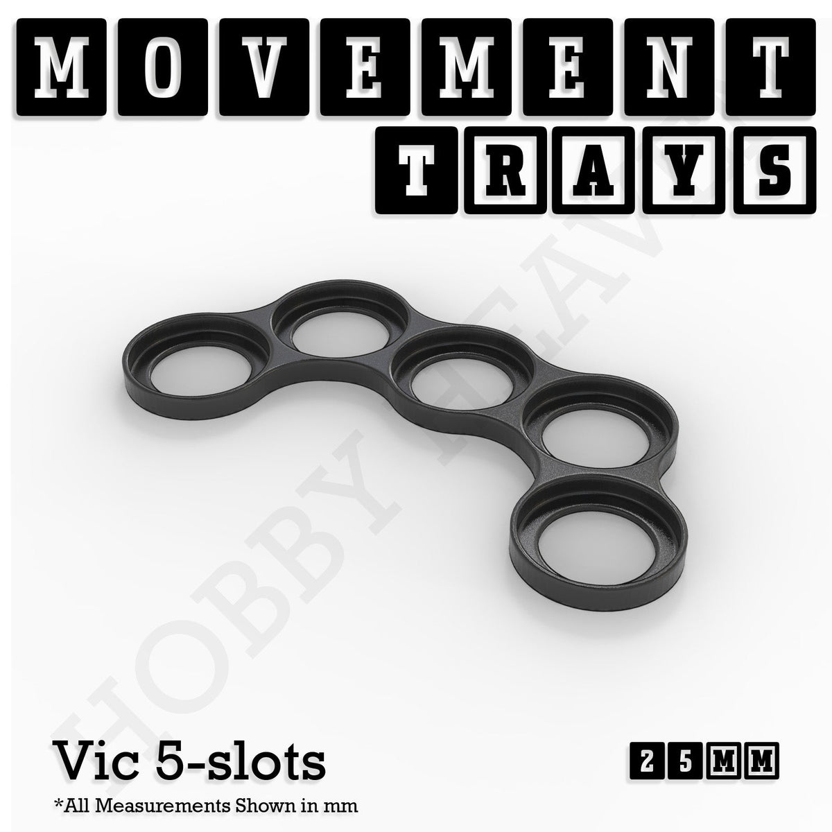 25mm Movement Trays for Tabletop Games | Wargaming | Full Range