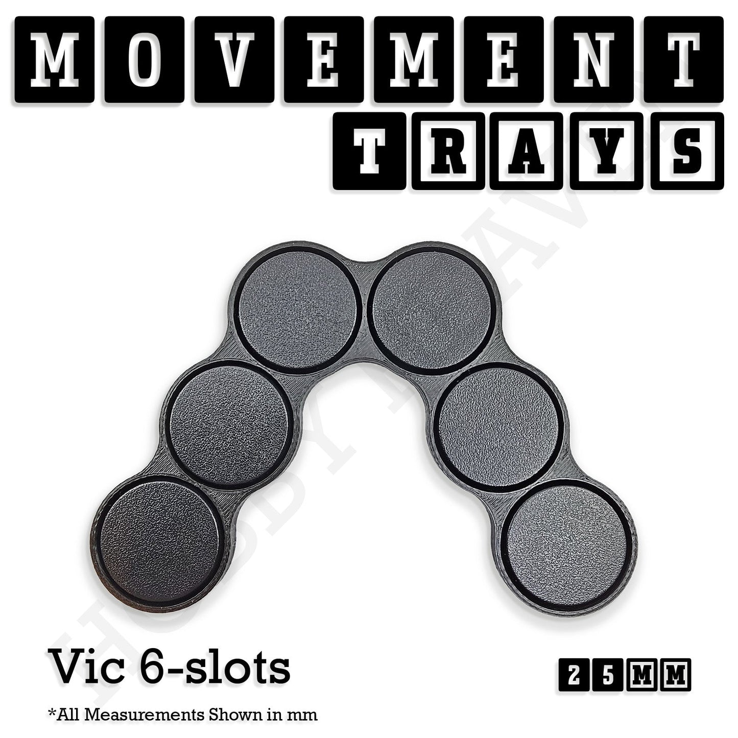 25mm Movement Trays for Tabletop Games | Wargaming | Full Range