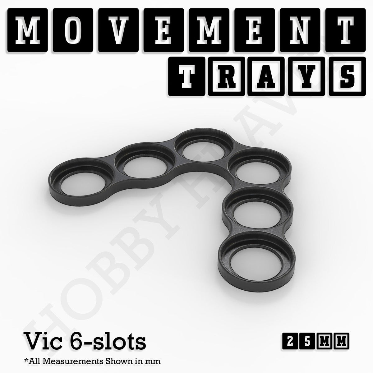 25mm Movement Trays for Tabletop Games | Wargaming | Full Range