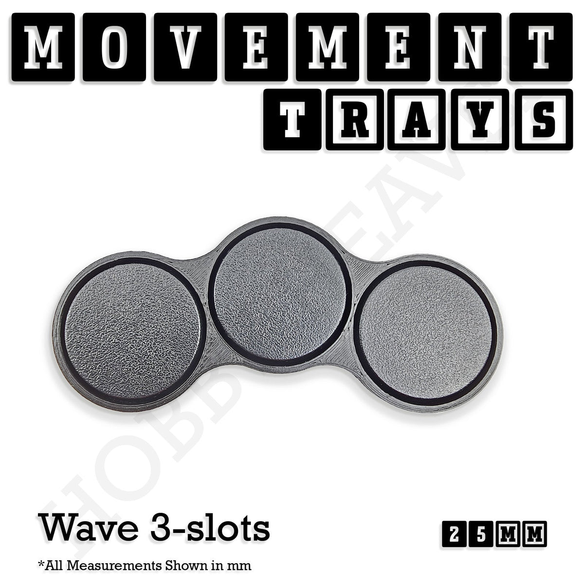 25mm Movement Trays for Tabletop Games | Wargaming | Full Range