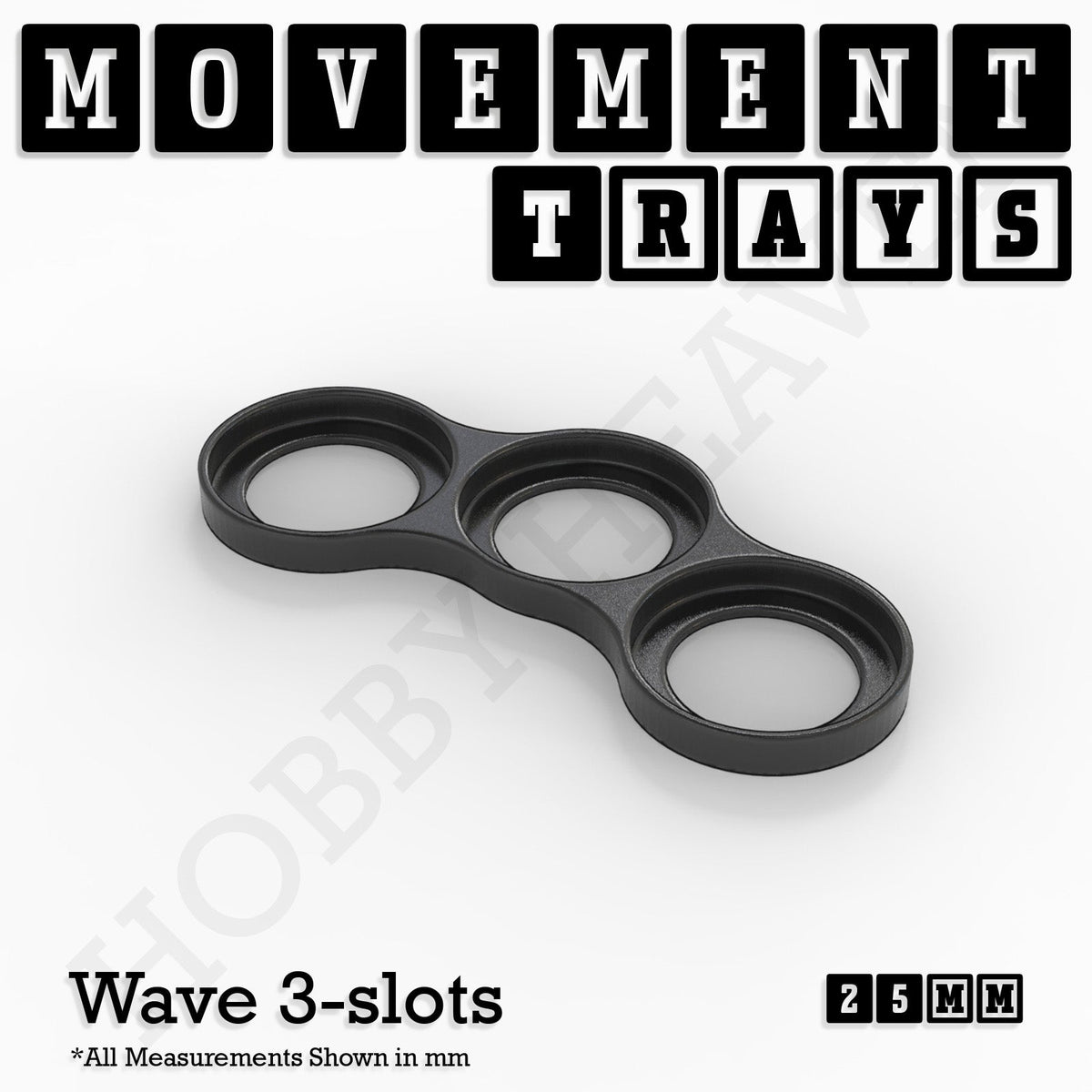 25mm Movement Trays for Tabletop Games | Wargaming | Full Range