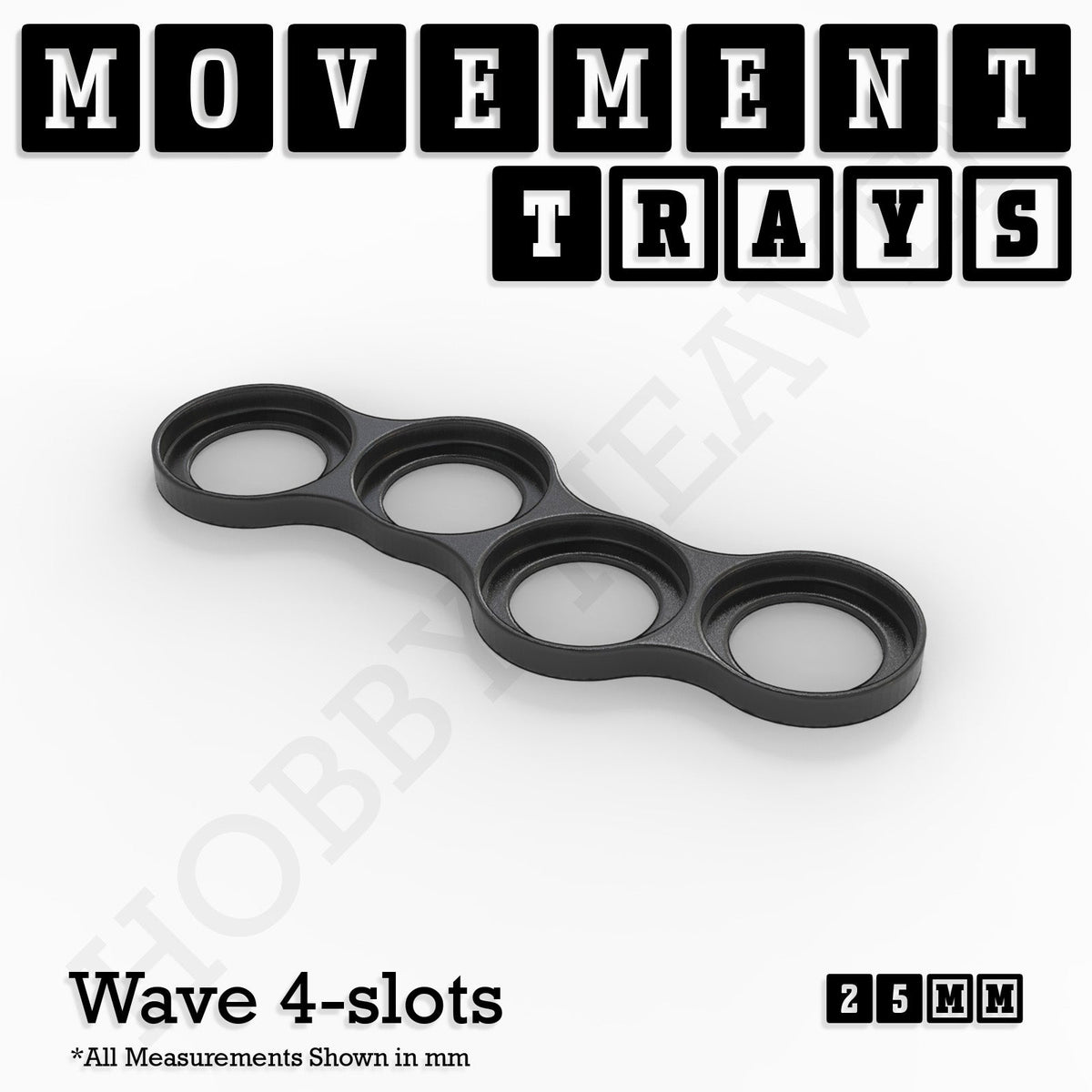 25mm Movement Trays for Tabletop Games | Wargaming | Full Range