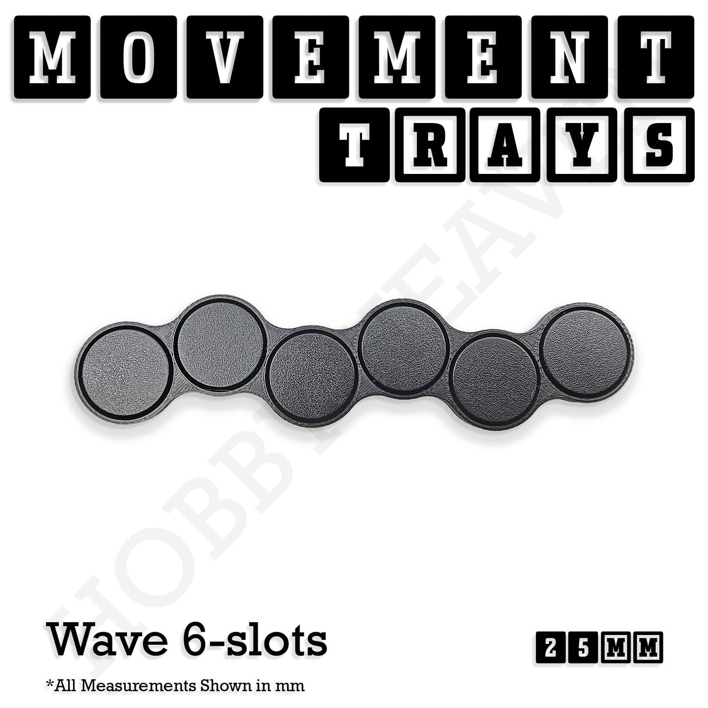 25mm Movement Trays for Tabletop Games | Wargaming | Full Range