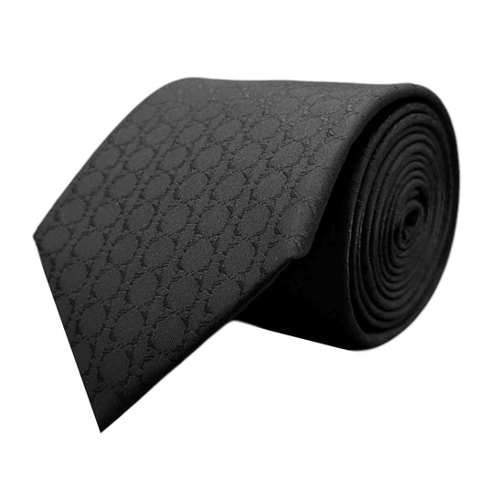 Black Noir Textured Tie