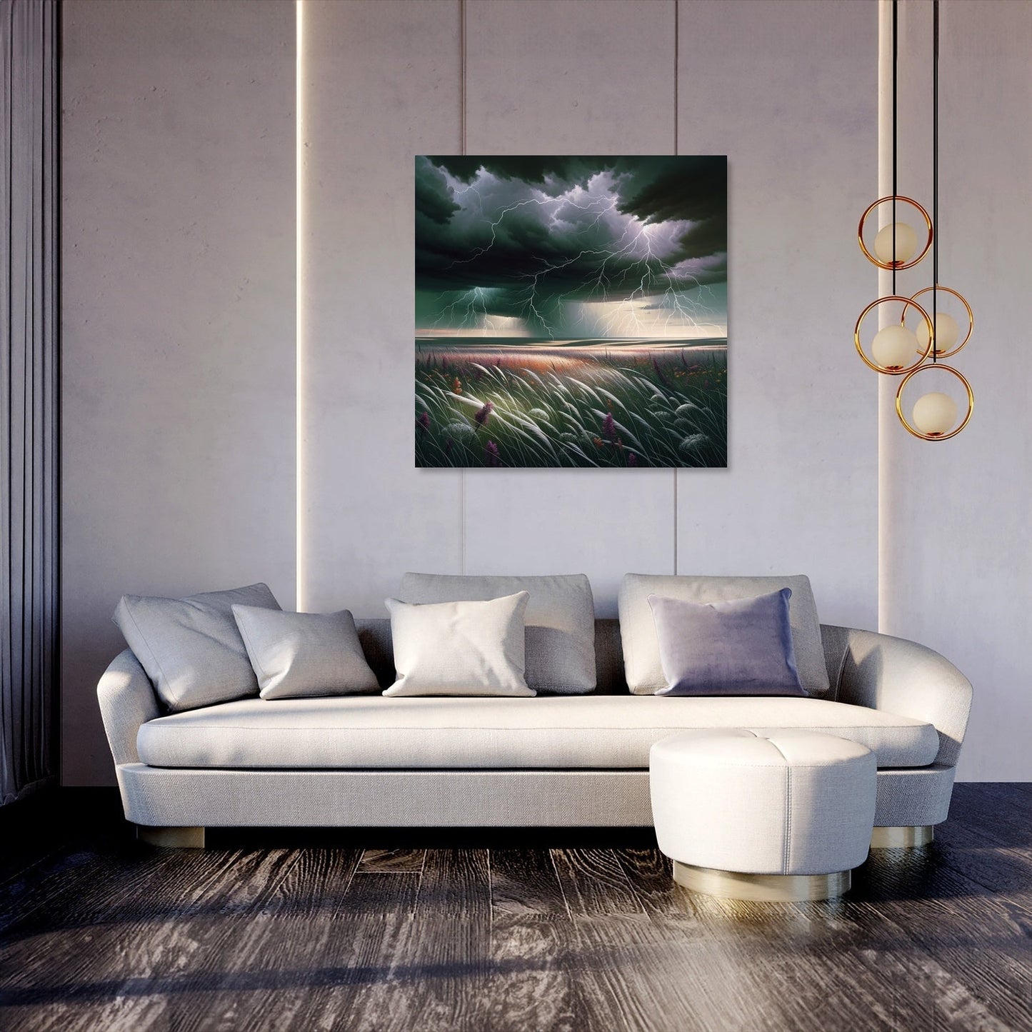 Stormy Prairie Power Canvas