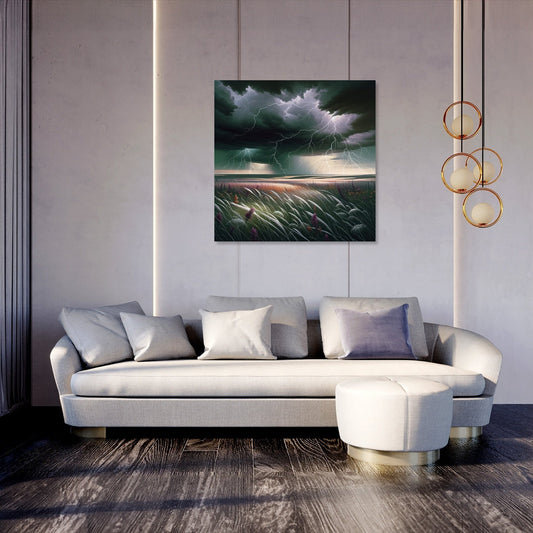 Stormy Prairie Power Canvas