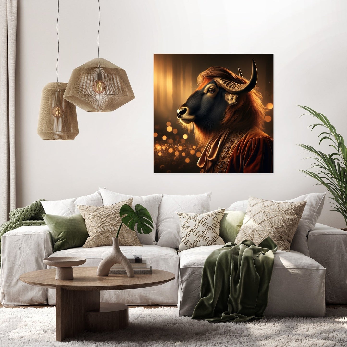 Regal Gnu Dusk Portrait Canvas