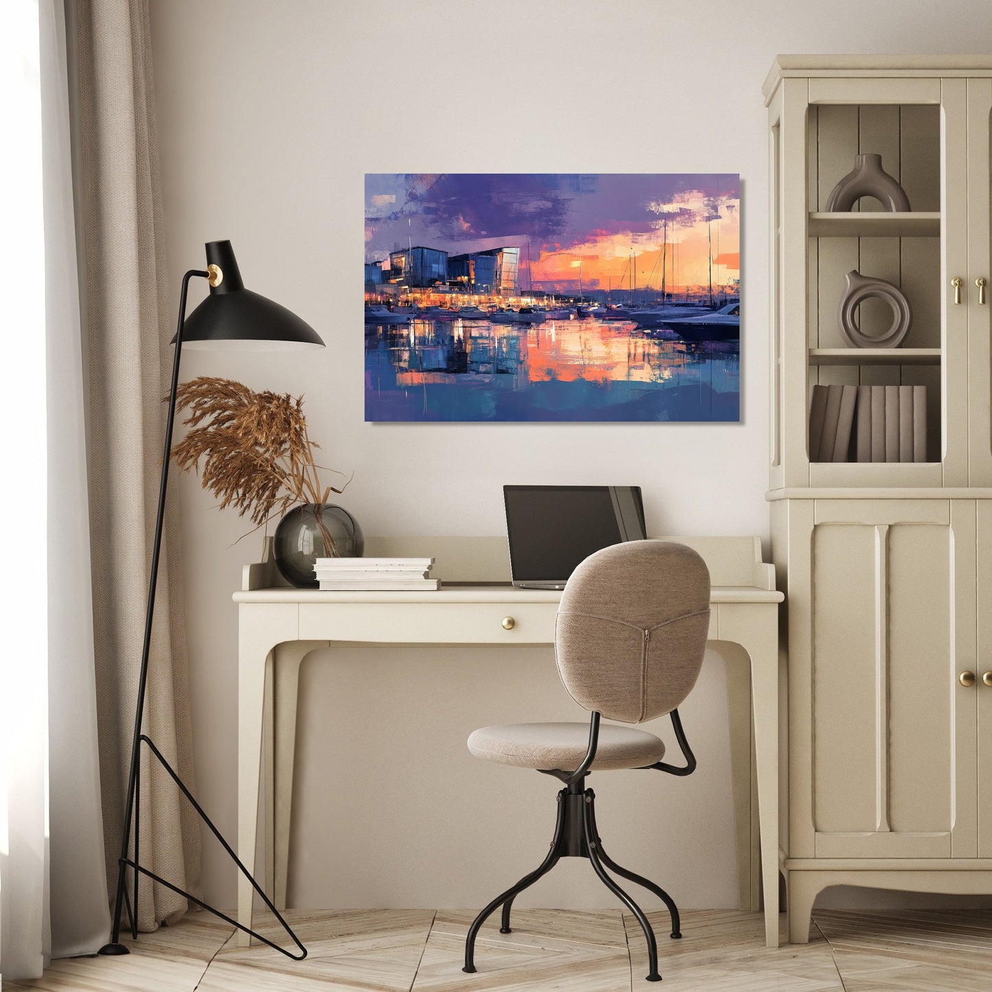 Southampton Marina Twilight Canvas