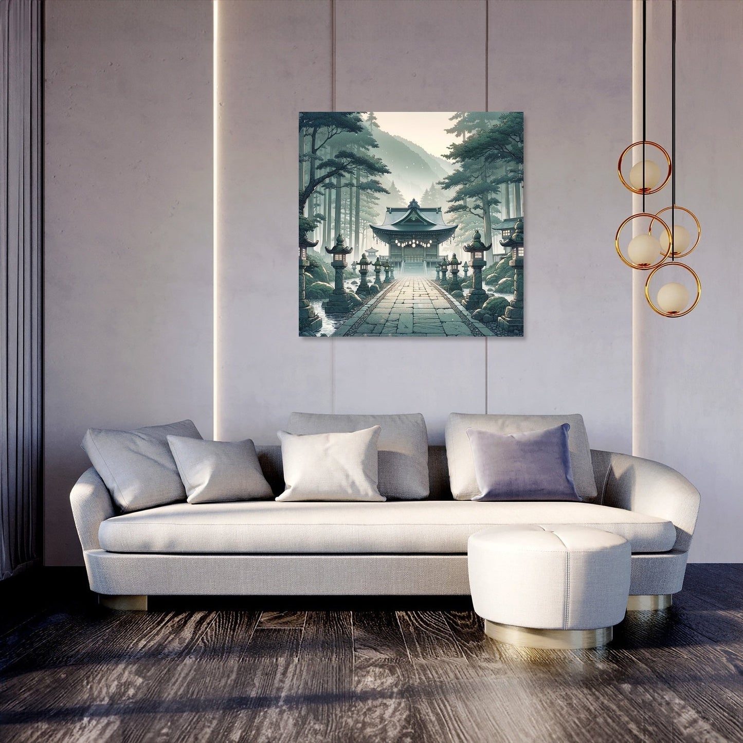 Misty Shrine Canvas