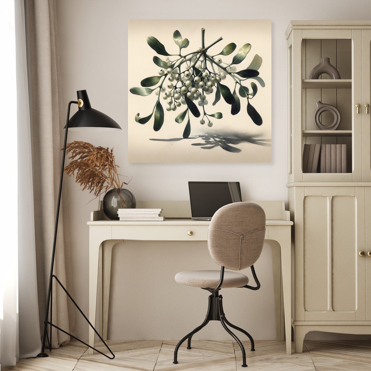 Melancholic Mistletoe Christmas Canvas