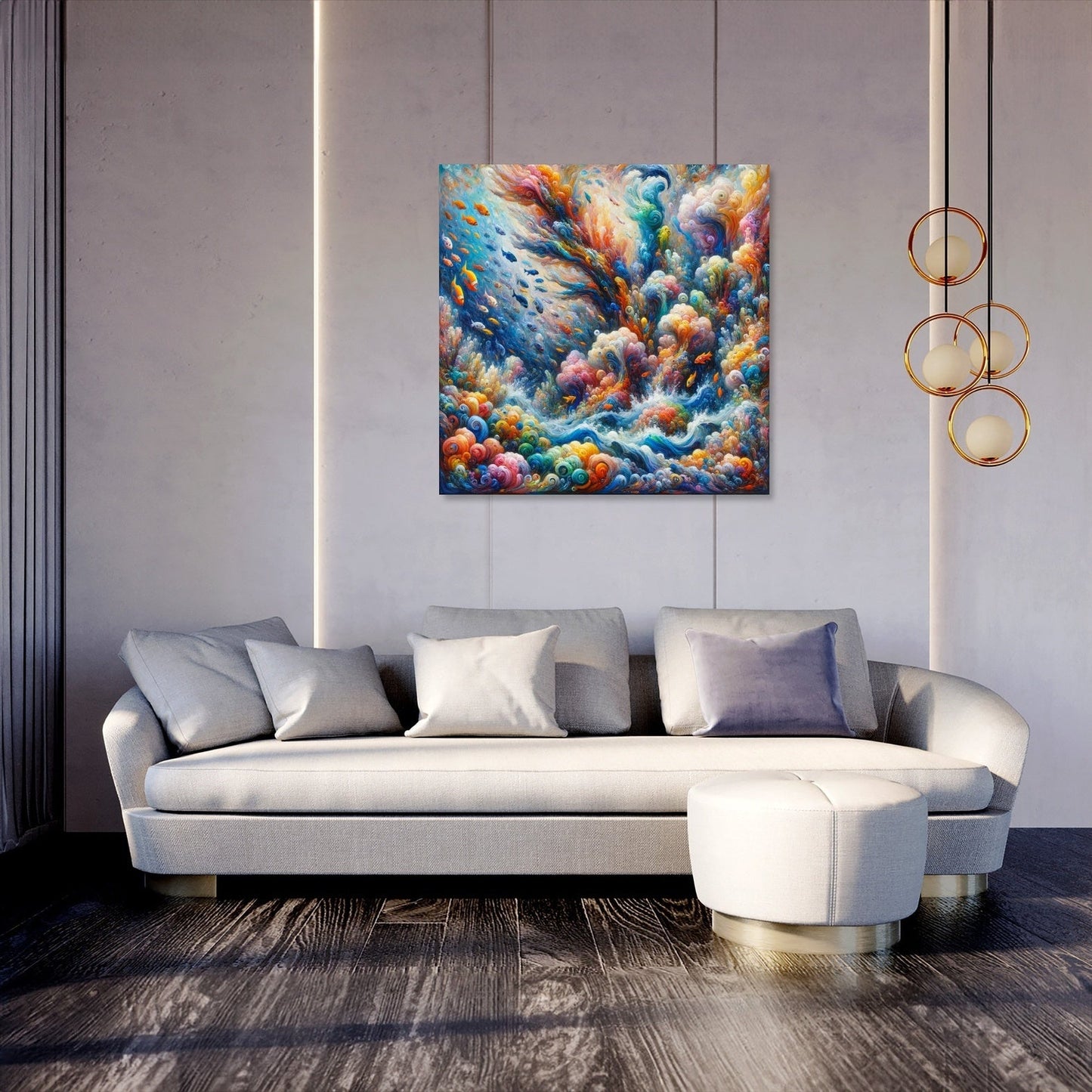 Coral Harmony Canvas