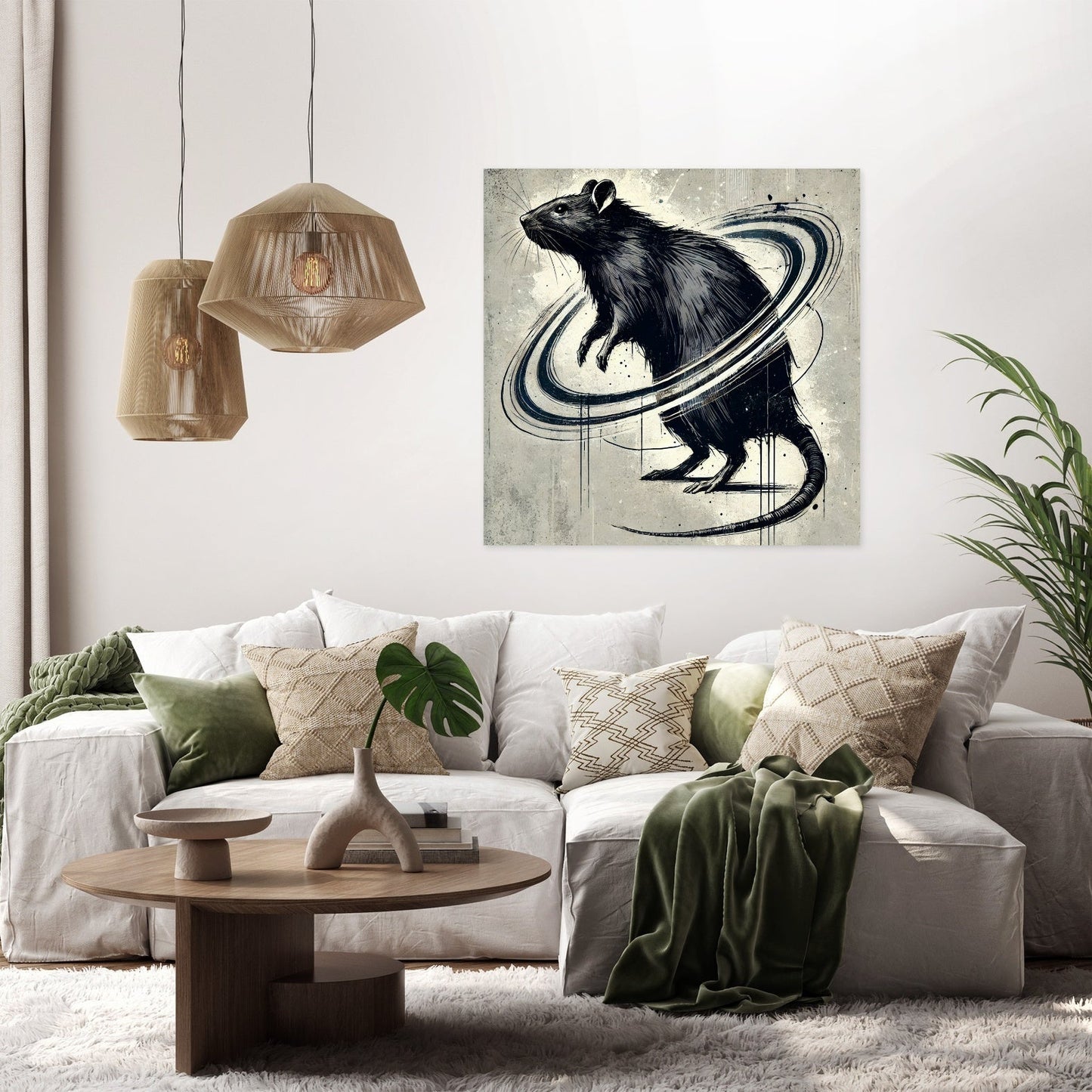Cosmic Rat Sketch Canvas