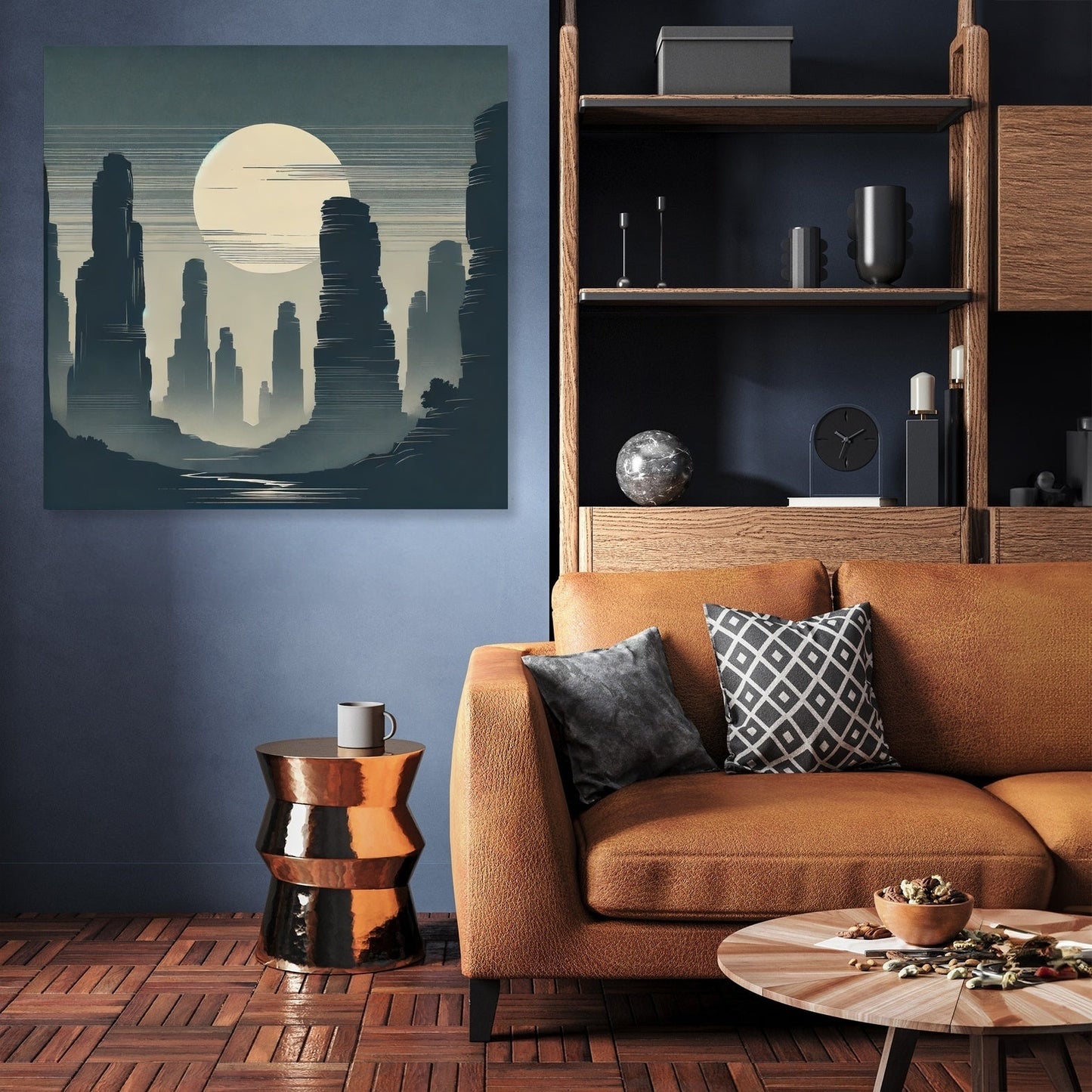 Misty Sandstone Pillars Canvas
