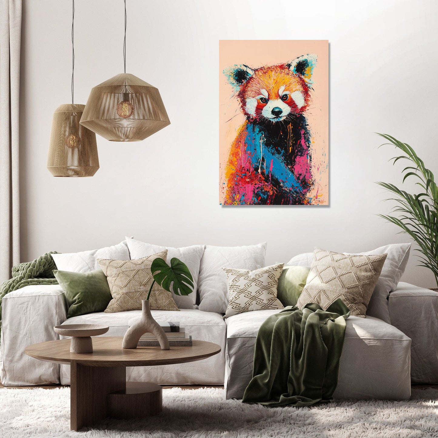 Red Panda Harmony Canvas