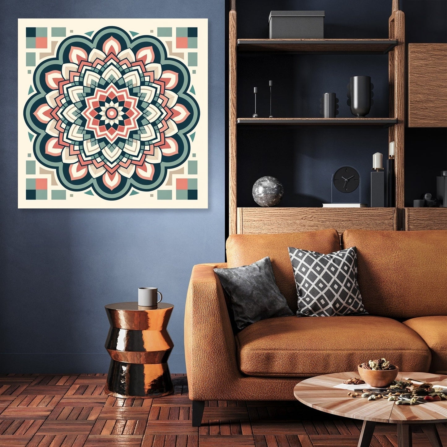 Floral Geometry Canvas