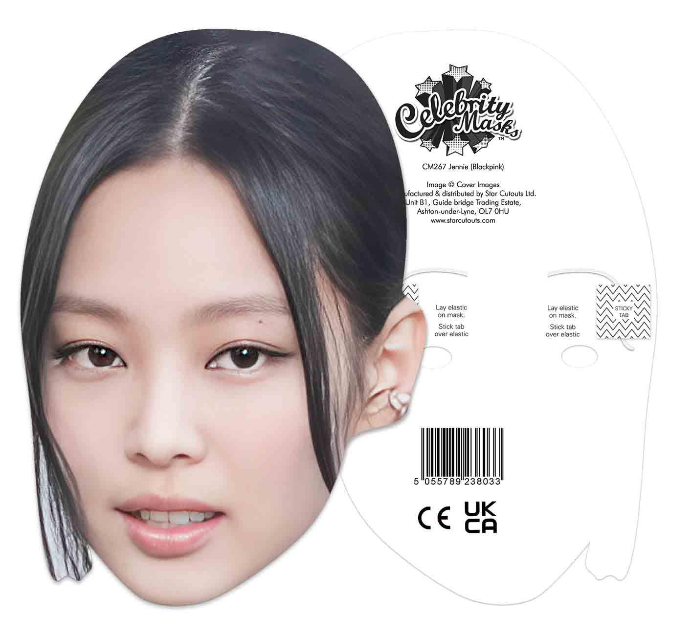CMP13 Black Pink  Six Cardboard Face Masks - 2 x Rose 2 x Lisa 1 x  Jennie  1 x Jisoo