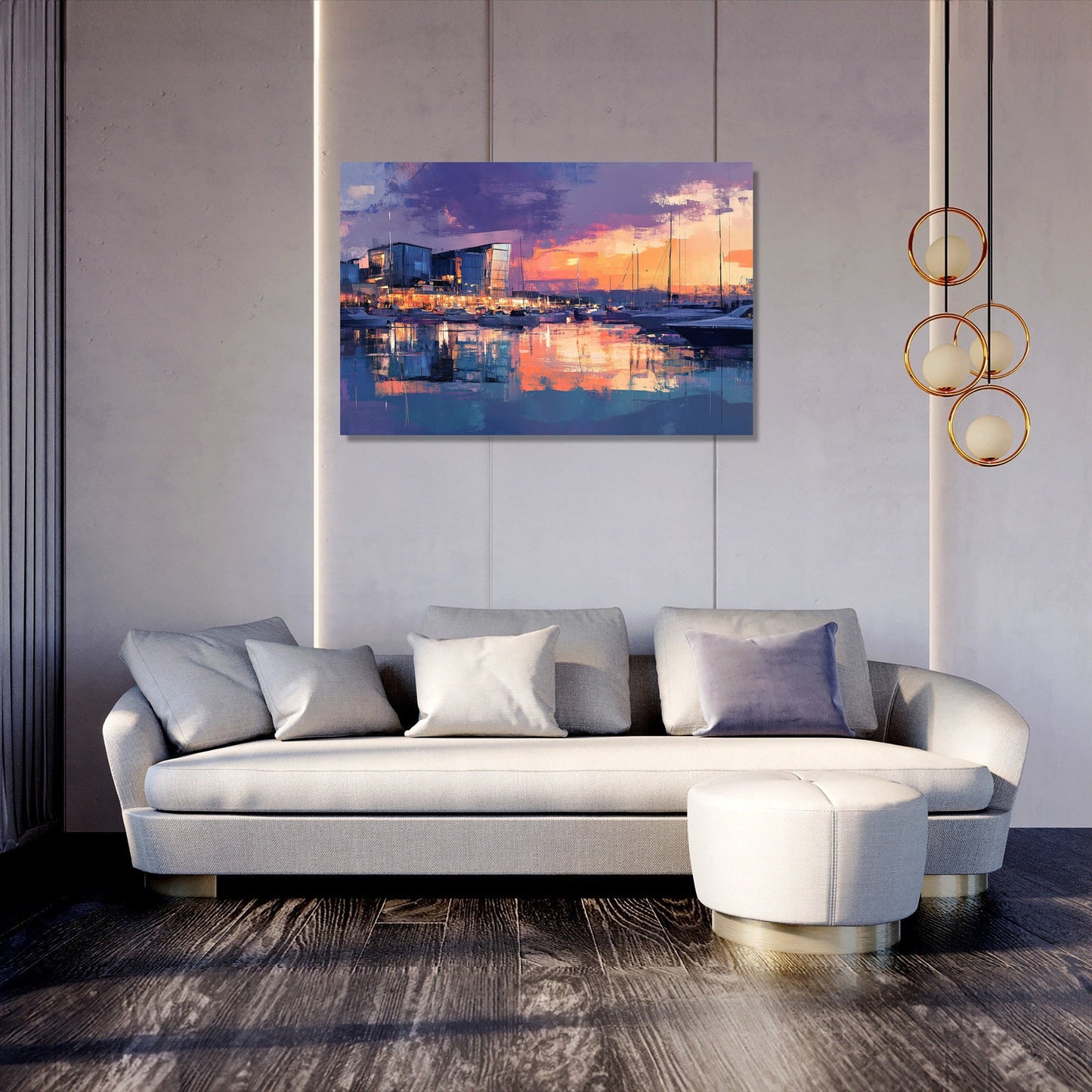 Southampton Marina Twilight Canvas