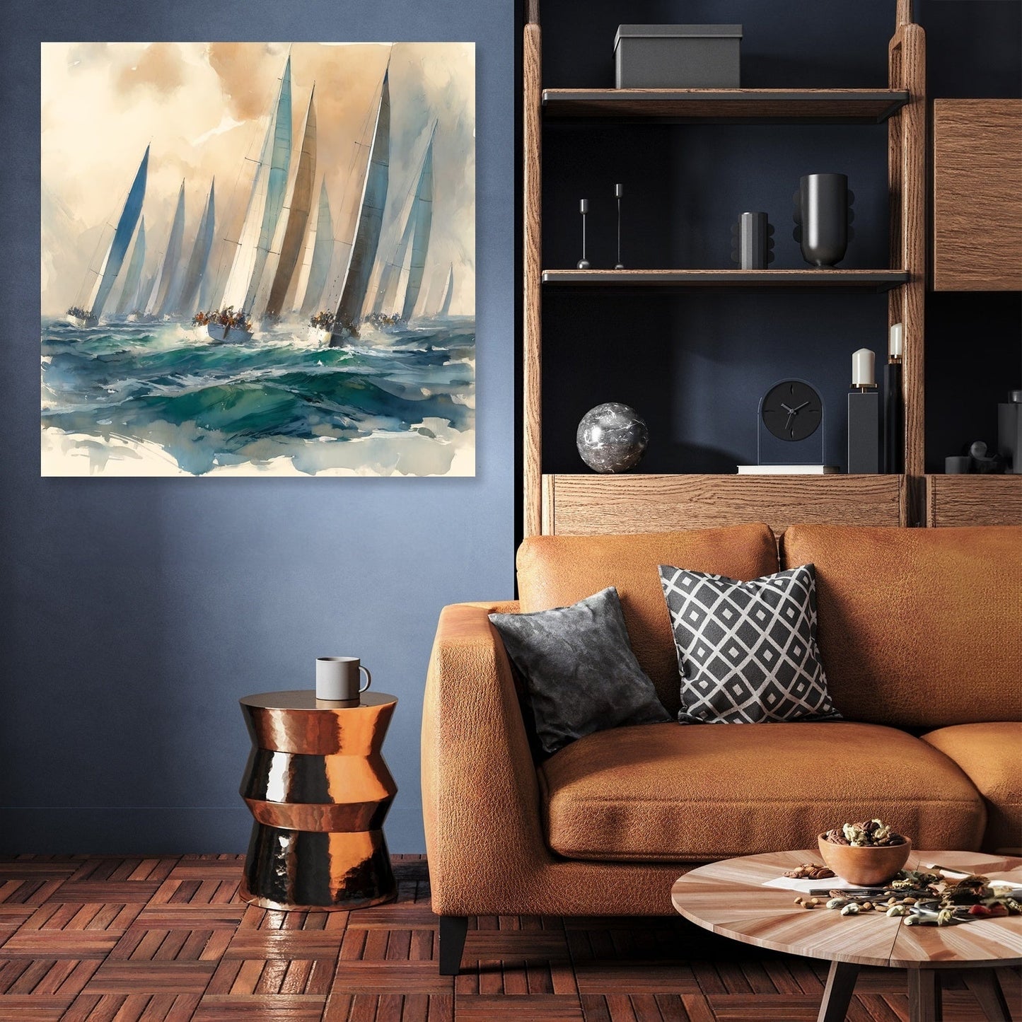 Sailboat Race at Dawn Canvas