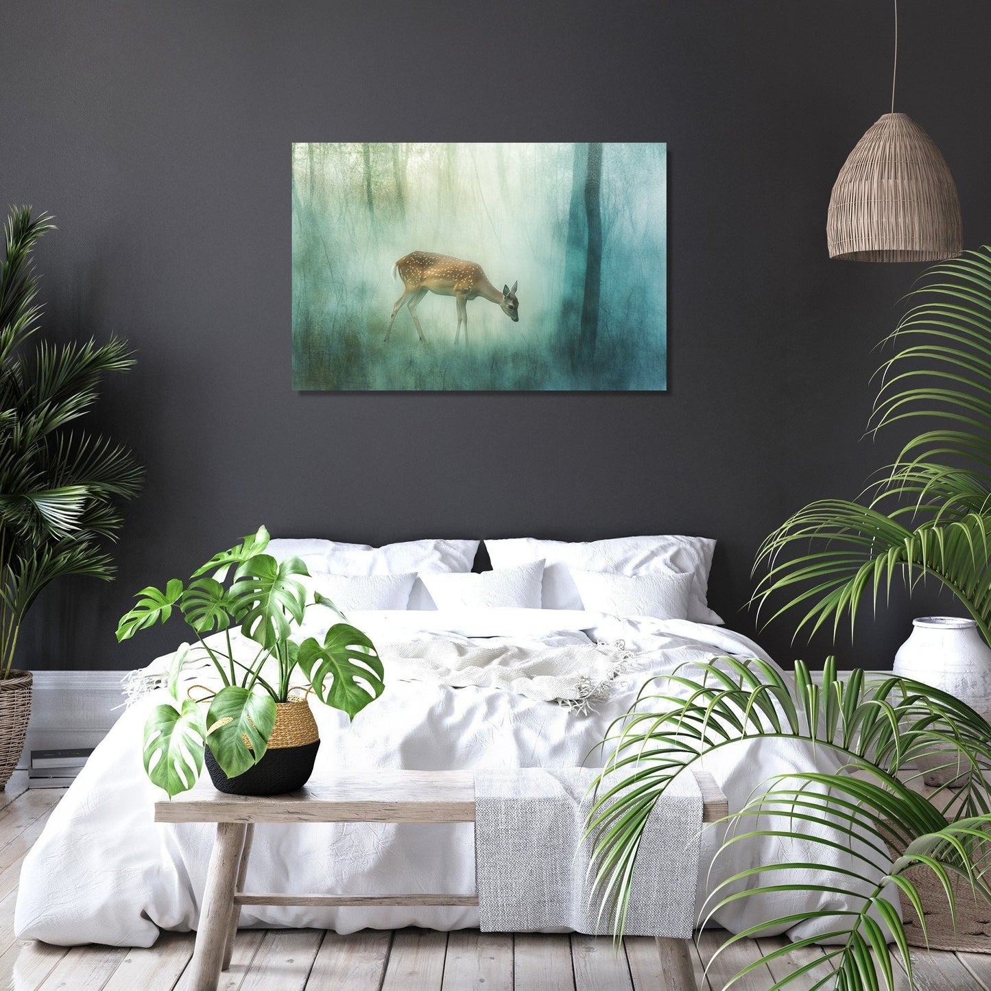 Muntjac Deer Serenity Canvas