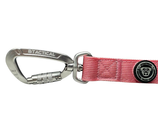 Nylon BTactical™ Carabiner Clip Lead | Pretty Pink