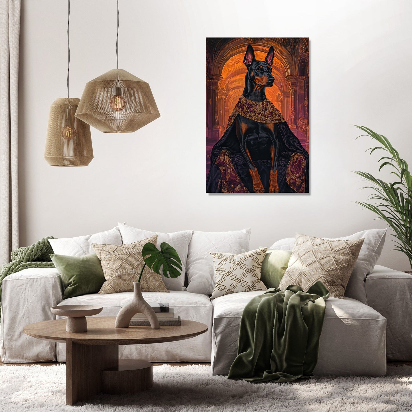 Noble Doberman's Royal Canvas