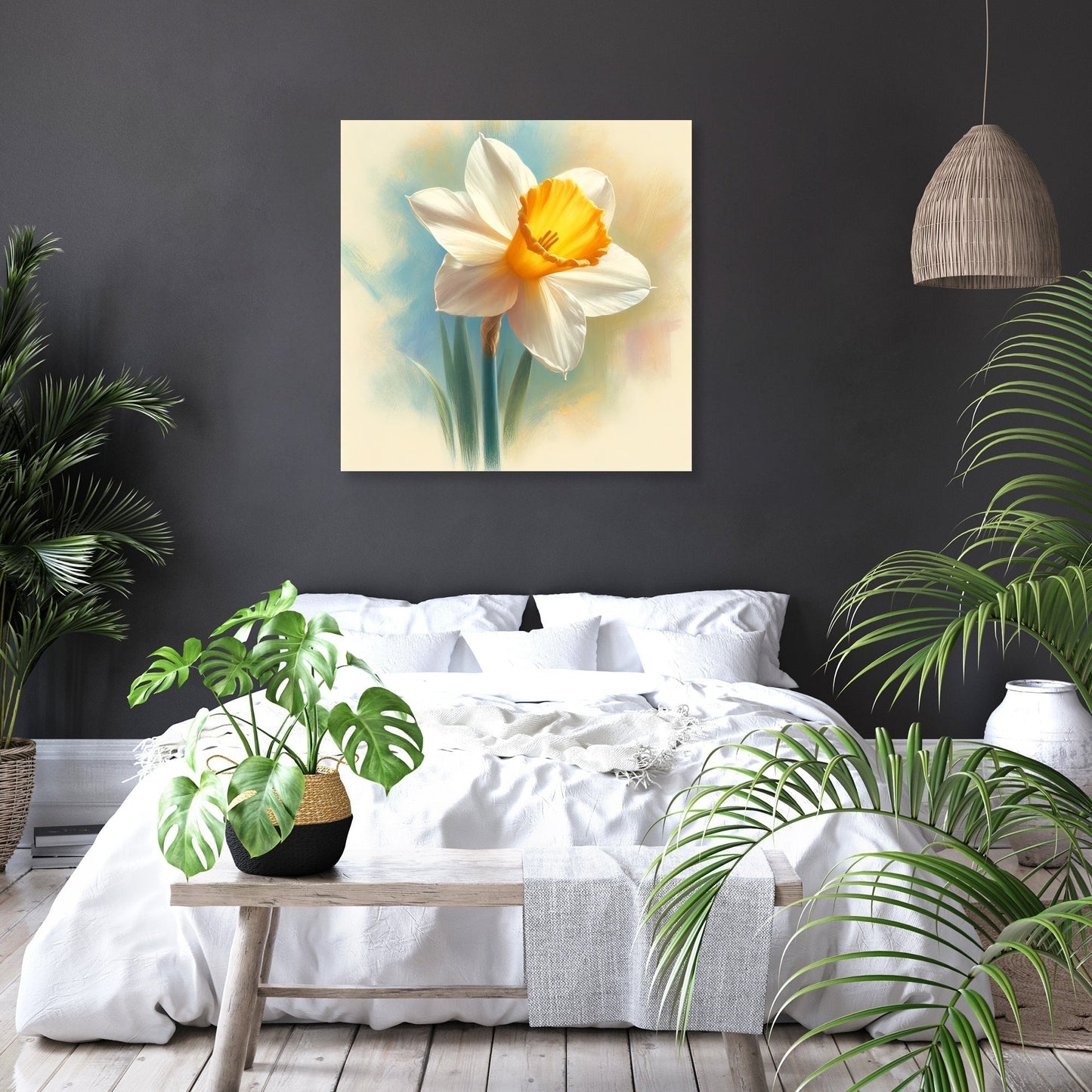Pastel Spring Daffodil Canvas