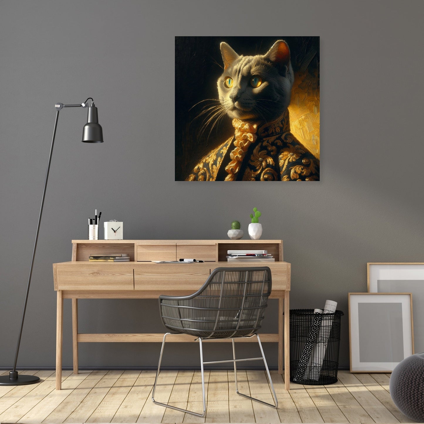 Regal Russian Blue Royalty Canvas