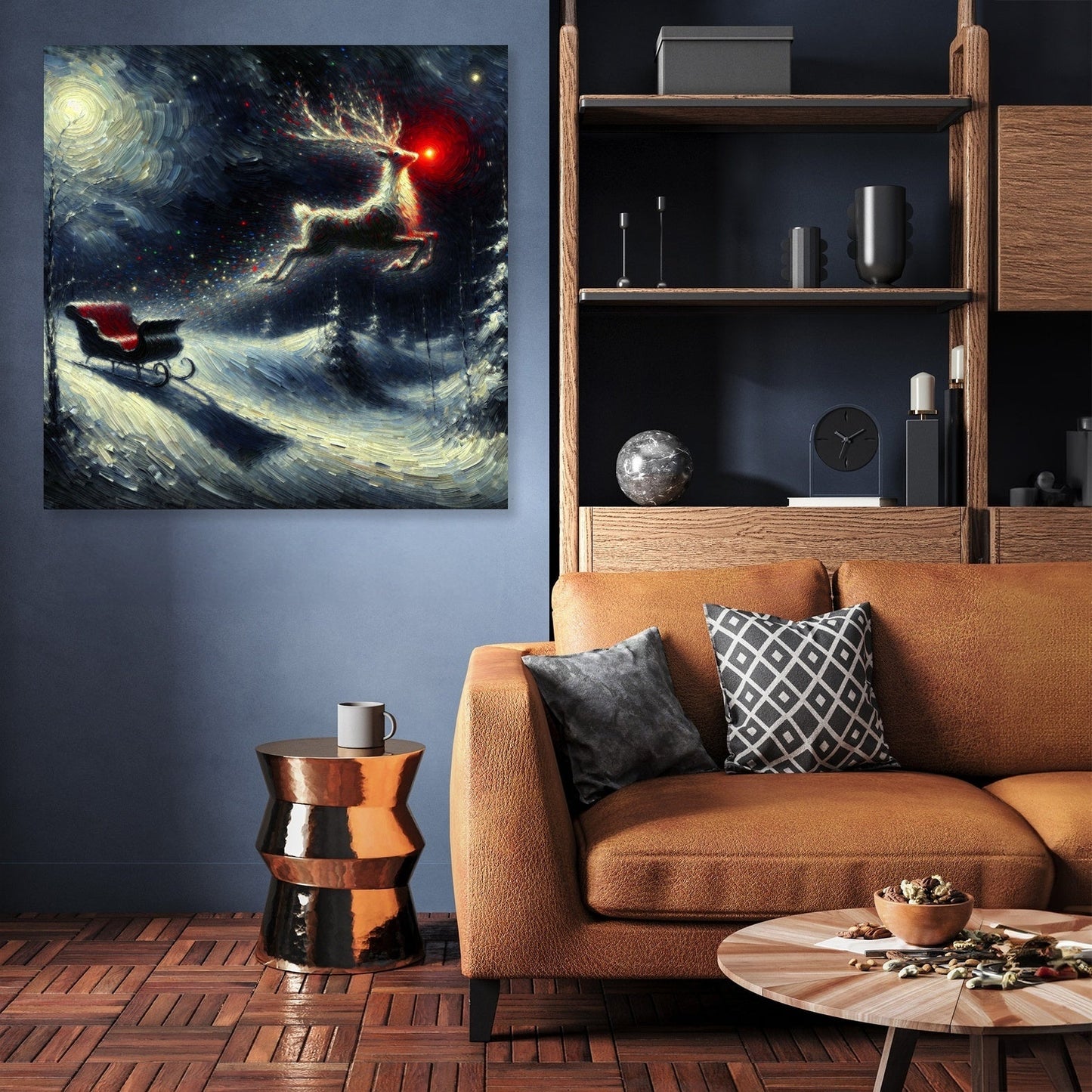 Stardust Christmas Night Canvas
