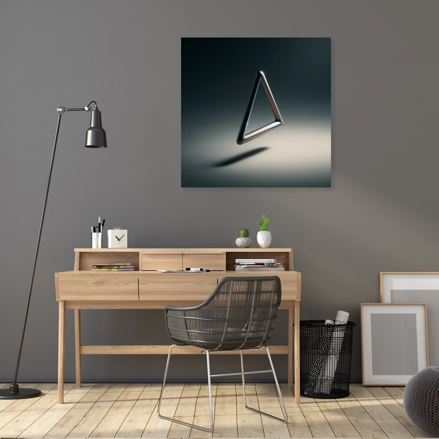 Ethereal Triangle Canvas