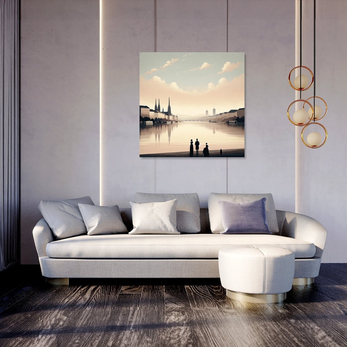 Serene Danube Minimalist Canvas