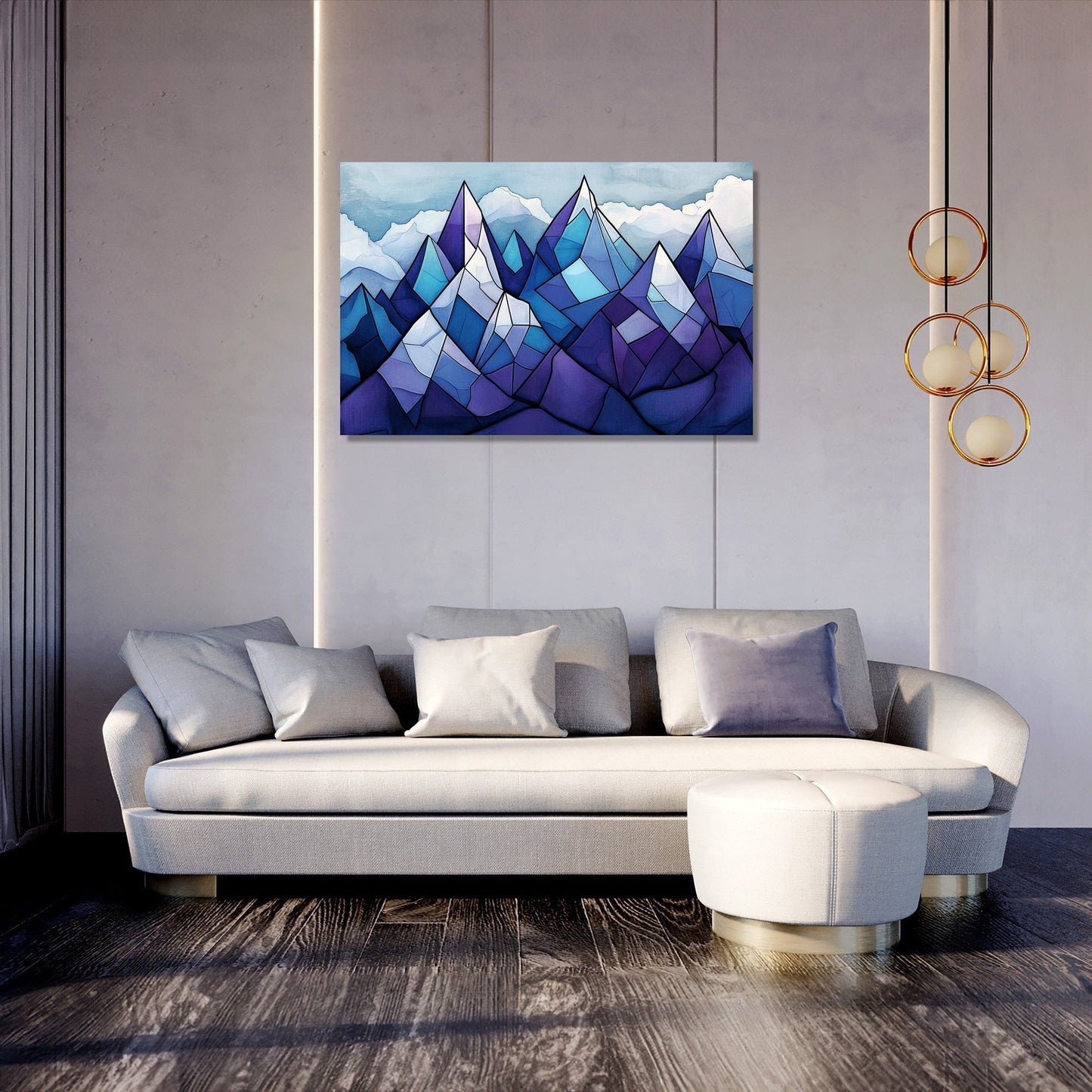Geometric Peaks Expression Canvas