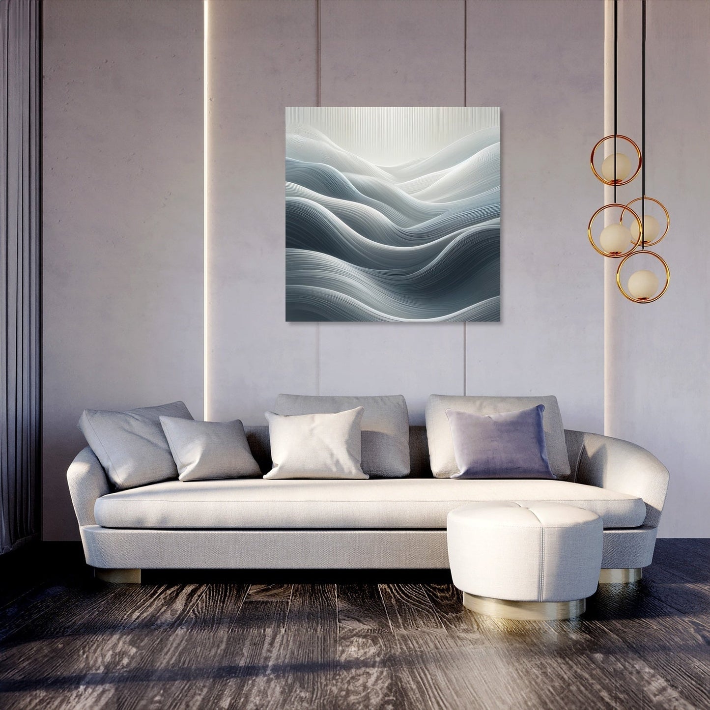 Serenity in Grey Canvas