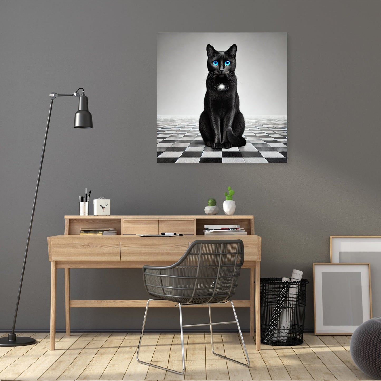 Midnight Blue Gaze Canvas