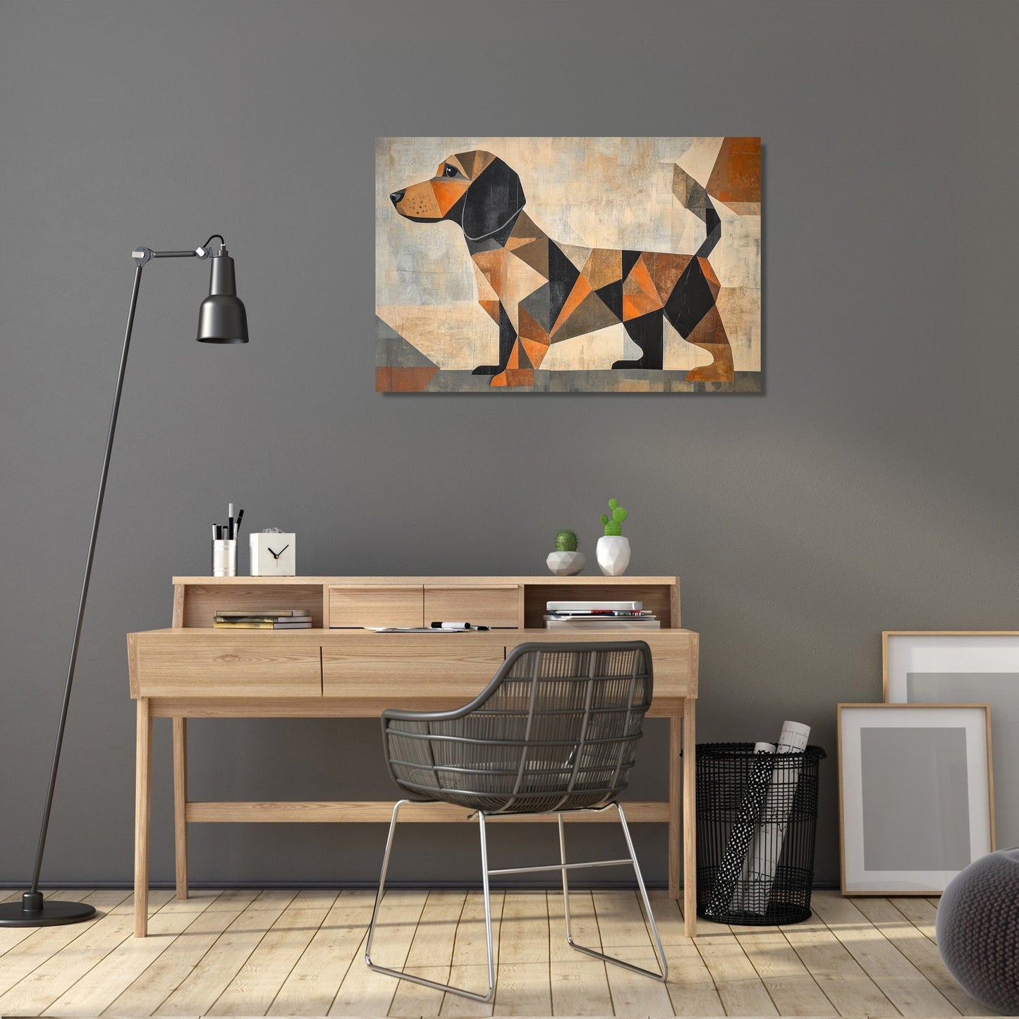 Cubist Dachshund Canvas