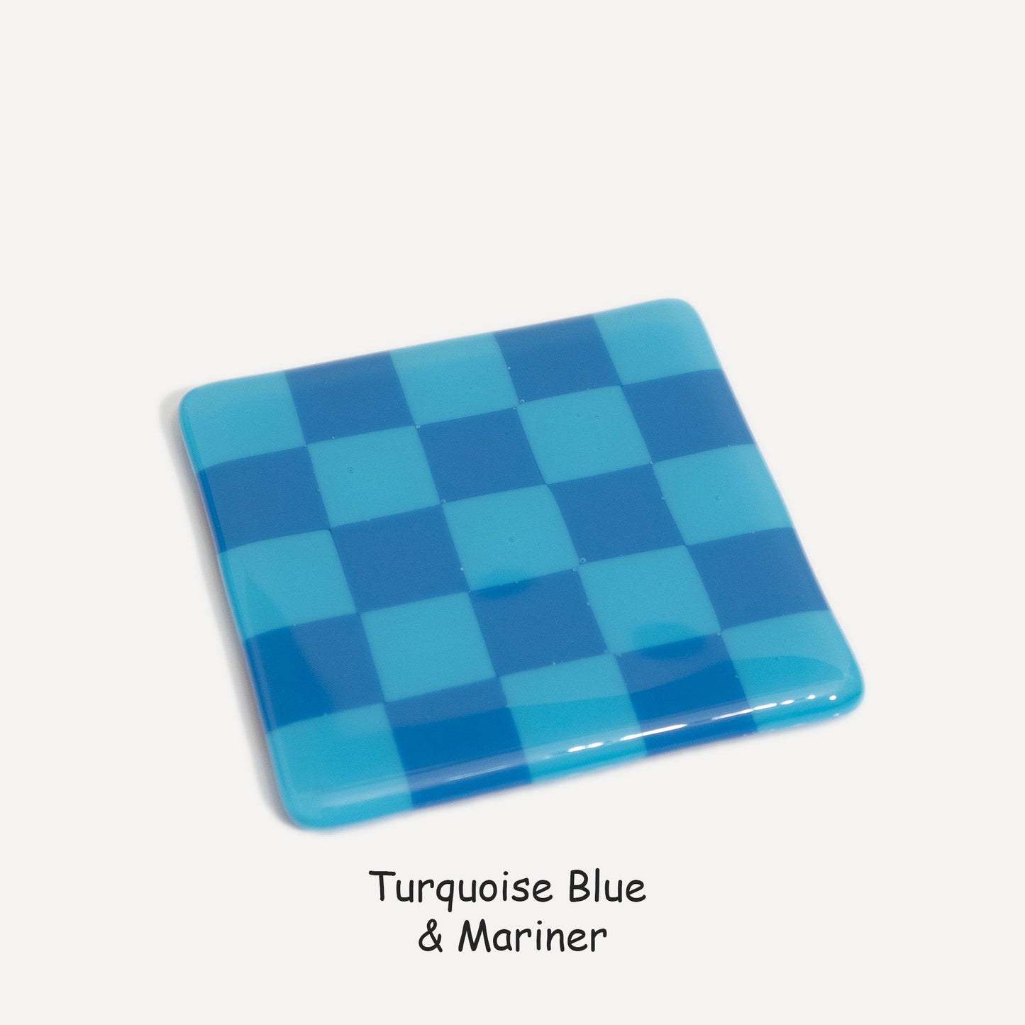 10cm Chequered Dual Colour Coaster - Oceanside Collection