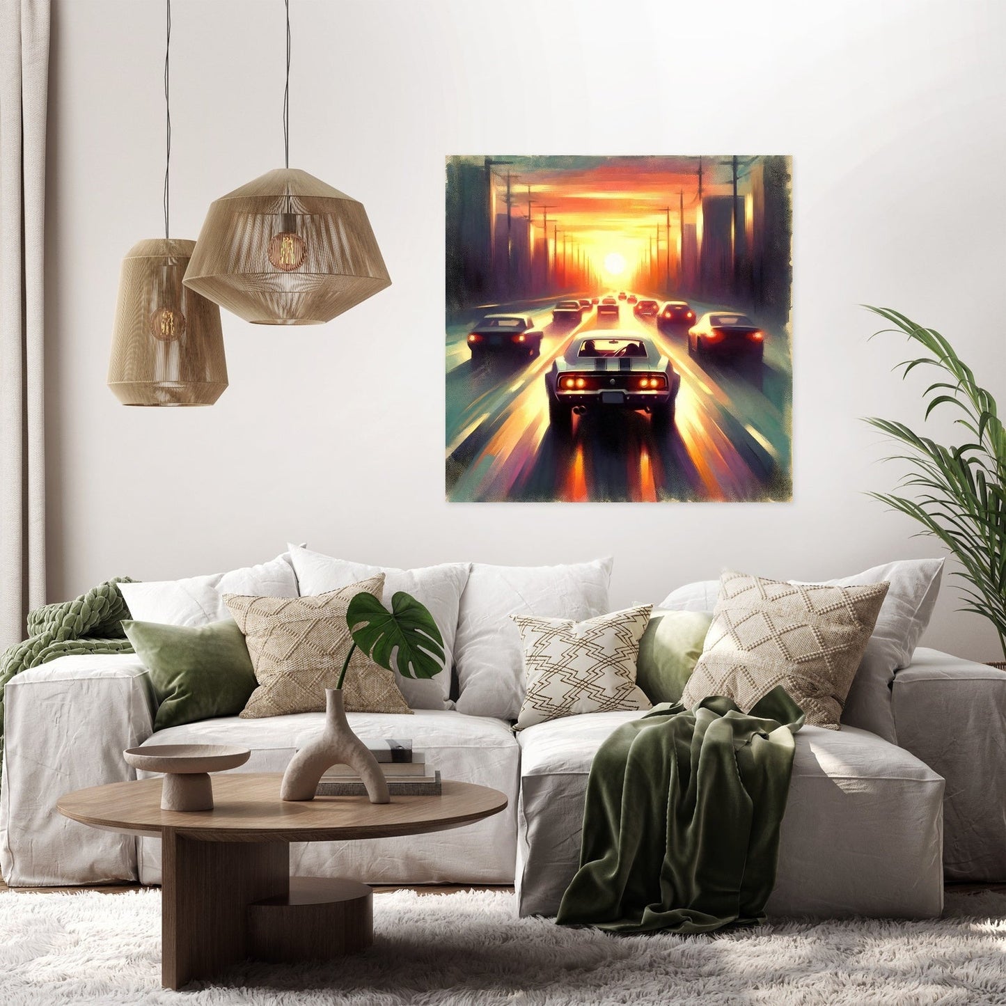 Sunset Bumper Racer Canvas