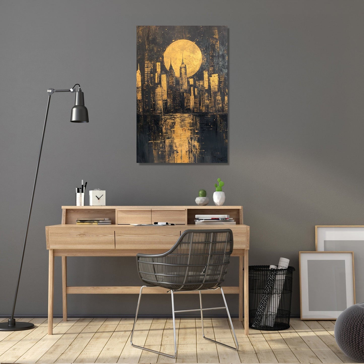 Midnight City Glow Canvas